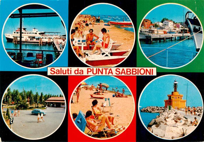 Punta Sabbioni Venezia IT Schiffsanleger Strandpartien Leuchtturm Hafen