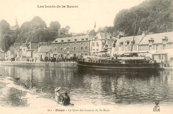 Dinan 22 Cotes-d Armor Le Quai des bateaux de St Malo