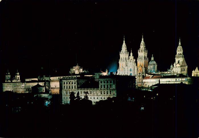 Santiago de Compostela ES La Catedral Aspecto nocturno