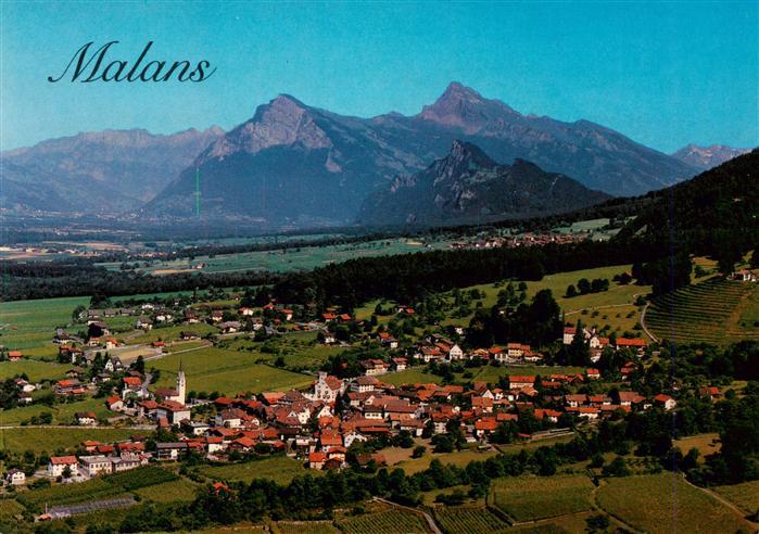 Malans GR Fliegeraufnahme mit Falknis