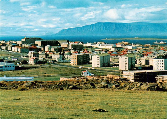 Reykjavík Iceland View to Mt Akrafjall