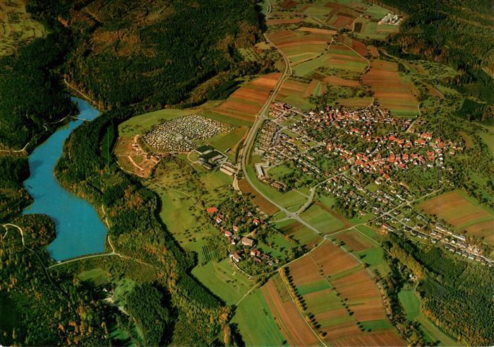 Adelberg BW Fliegeraufnahme Historische Klosteranlage Stausee
