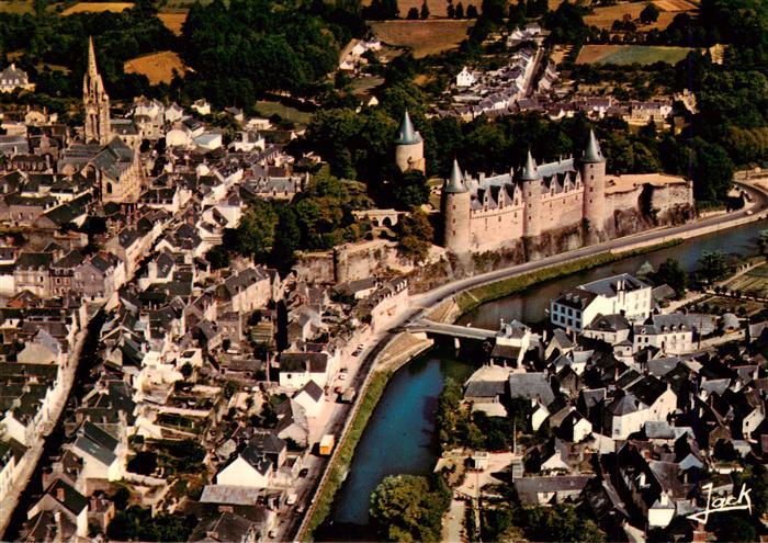 Josselin 56 Morbihan Vue generale aerienne