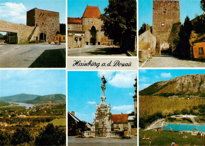 Hainburg Donau Niederoesterreich AT Ungertor Wienertor Fischertor uebersicht Mar
