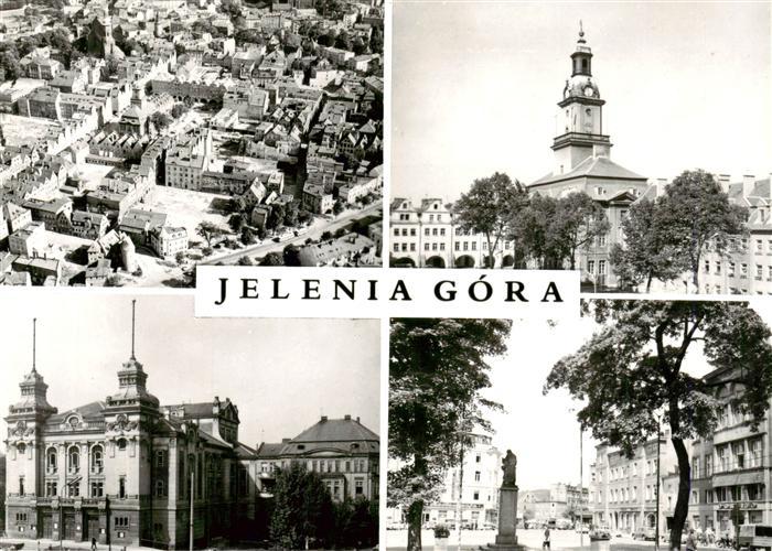 Jelenia Gora Hirschberg Schlesien PL Fliegeraufnahme Teatr Ratusz w Rynku Plac B