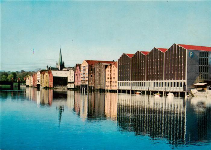 Trondheim Trondhjem Norge Bryggene ved Nidelven