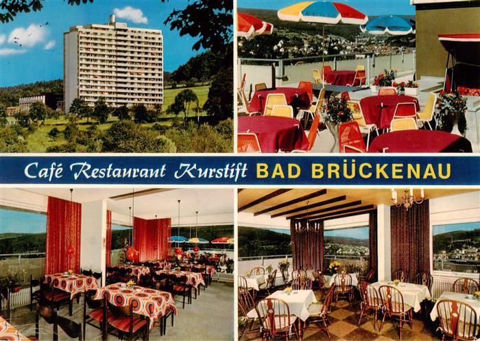 Bad Brueckenau Cafe Restaurant Kurstift Terrasse Gastraeume