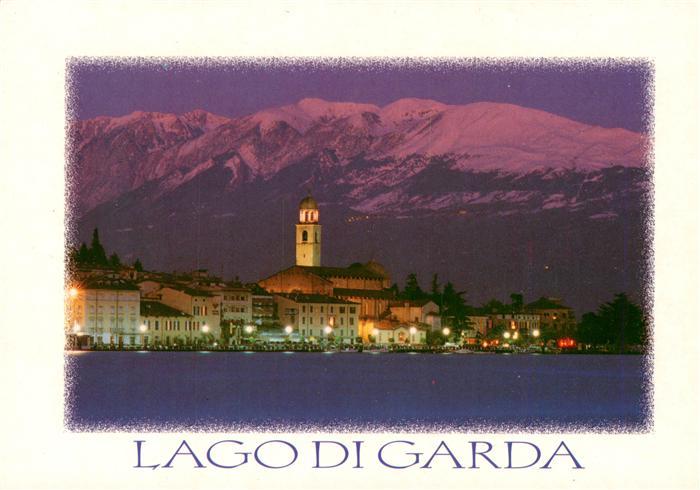 Salo Lago di Garda IT Ansicht vom See aus Nachtaufnahme