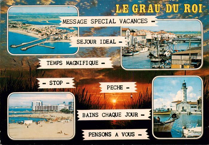 Le Grau-du-Roi 30 Gard Vue générale aérienne le chenal la plage et le phare