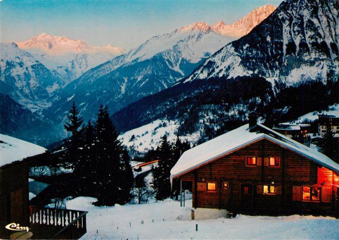 Courchevel 73 Savoie Coucher de soleil sur le massif de Bellecôte
