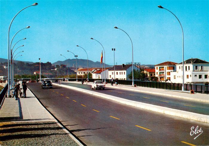 Hendaye 64 Nouveau Pont International sur la Bidassoa au fond l'Espagne
