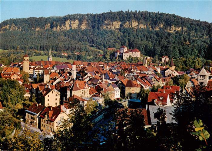 Feldkirch  Vorarlberg AT Panorama Montfortstadt mit Kaenzele