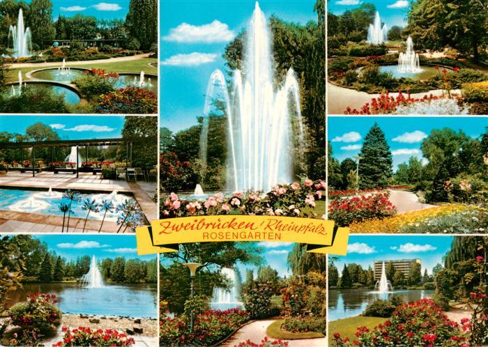 Zweibruecken Pfalz Rosengarten Fontaene