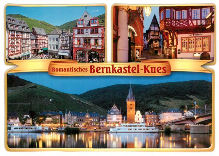 Bernkastel-Kues Berncastel Motive Altstadt Fachwerkhaeuser Spitzhaus Blick ueber