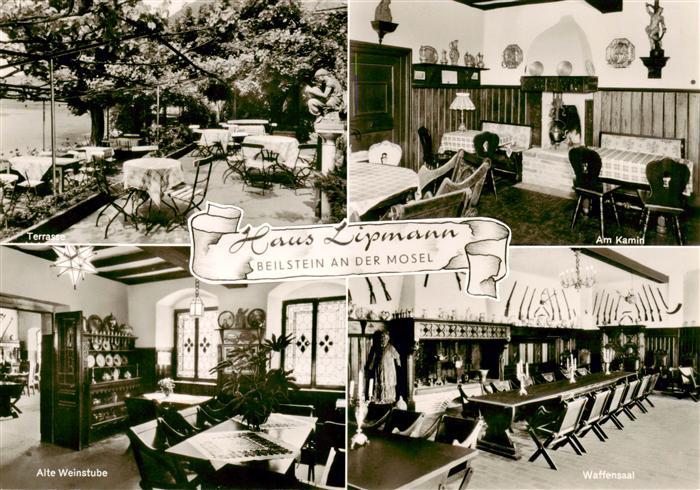 Beilstein Mosel Altdeutsche Gaststaette Haus Lipmann Terrasse Alte Weinstube Kam