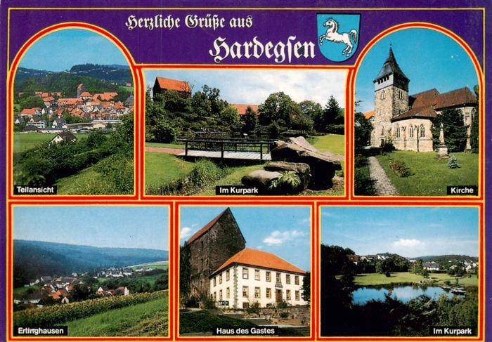 Hardegsen Teilansicht Kurpark Kirche Haus des Gastes Ertinghausen