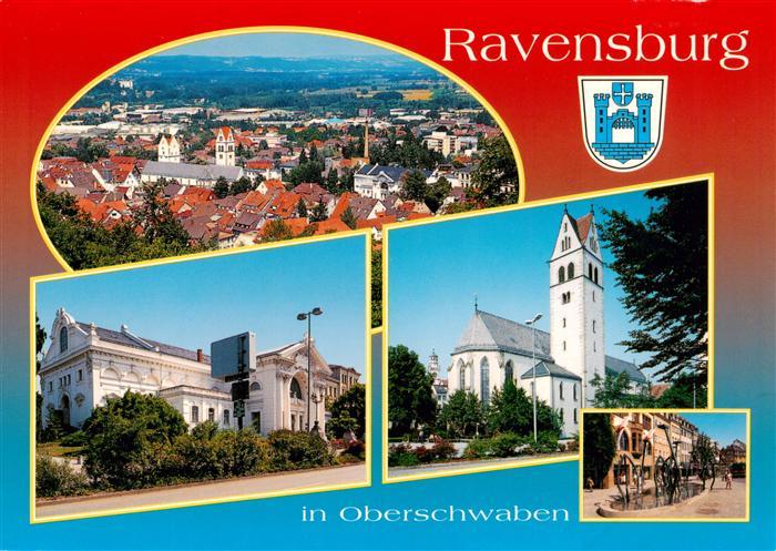 Ravensburg  Wuerttemberg Stadtpanorama Kirche Zentrum