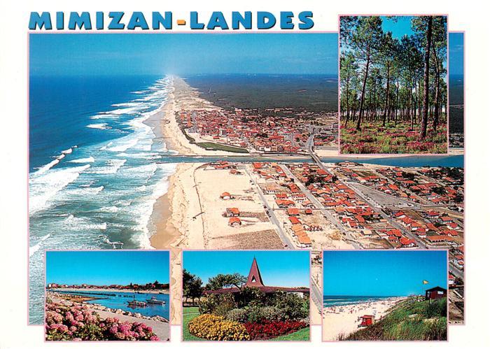 Mimizan 40 Landes Strand Promenade Park Waldpartie Luftaufnahme