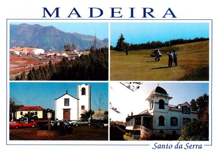 Santo da Serra Madeira Portugal Teilansichten Kirche Hotel Golfplatz