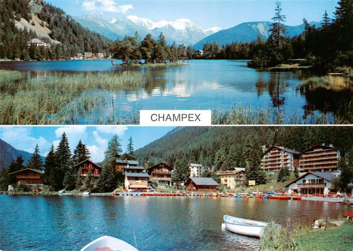 Champex Lac VS Uferpartie am See Hotels Alpen