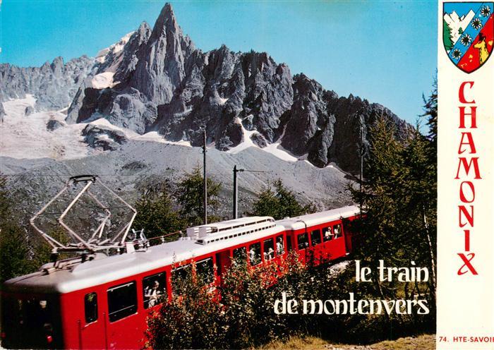 Chamonix 74 Haute-Savoie Le train de montenvers et le Dru