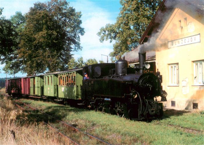 Blazejov Jindrichuv Hradec Neuhaus Boehmen CZ Bahnhof Schmalspurbahn Jindrichuv