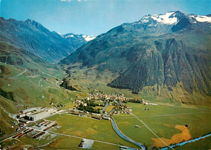 Andermatt UR Panorama Blick gegen Oberalppass und Gemsstock