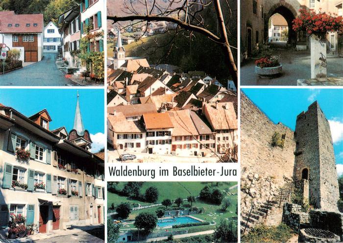 Waldenburg BL Teilansichten historisches Staedtchen am Hauenstein Schlossruine S