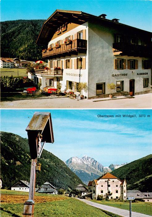 Oberrasen Gasthof Troger Albergo Kreuz Blick gegen Wildgall Alpen