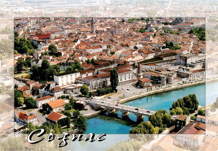 Cognac 16 Charente Vue générale aérienne et le pont sur la