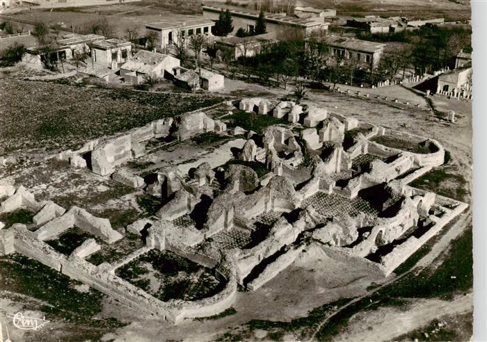 Timgad Algerie Partie des vestiges des ruines de la ville romaine vue aérienne