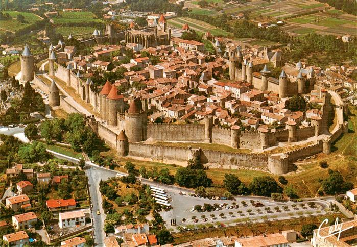 Carcassonne 11 Aude Vue aérienne de la cité