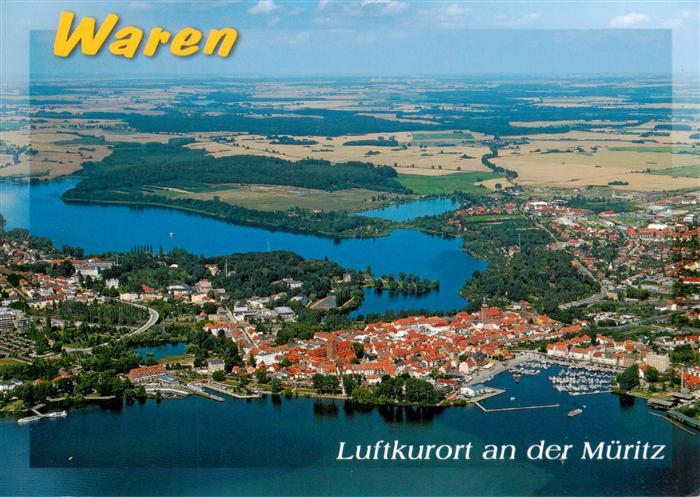 Waren Mueritz Panorama Luftkurort an der Mueritz Mecklenburgische Seenplatte