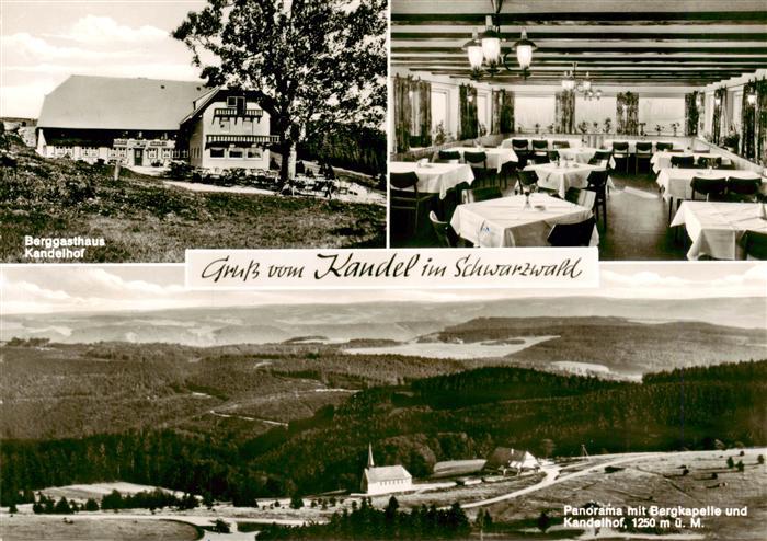 Kandelhof 1200m Kandel Breisgau Berggasthaus Restaurant Panorama mit Bergkapelle