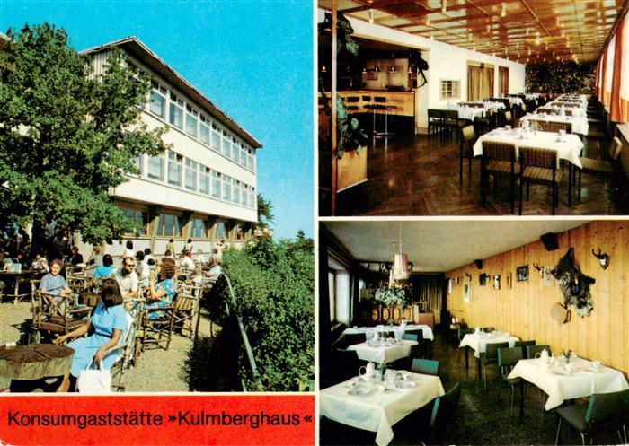 Saalfeld Saale Konsumgaststaette Kulmberghaus Restaurant Terrasse