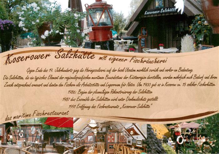 Koserow Ostseebad Usedom Koserower Salzhuette Fischraeucherei