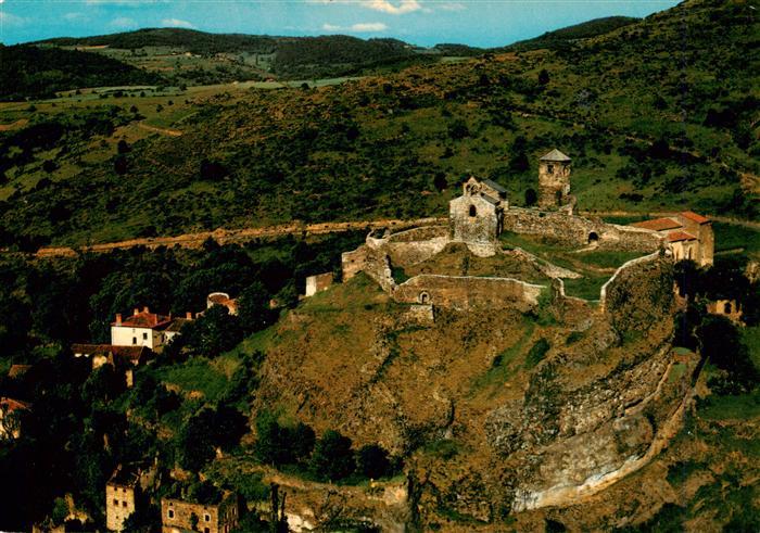 Saint-Ilpize 43 Haute-Loire Vue générale sur le sanctuaire et les remparts