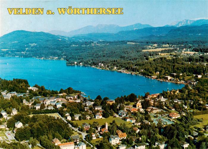 Velden  Woerthersee AT Panorama Blick gegen Karawanken