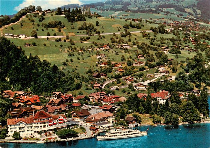 Gunten Thunersee BE Fliegeraufnahme