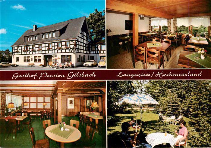 Langewiese Winterberg Gasthof Pension Gilsbach Restaurant Garten