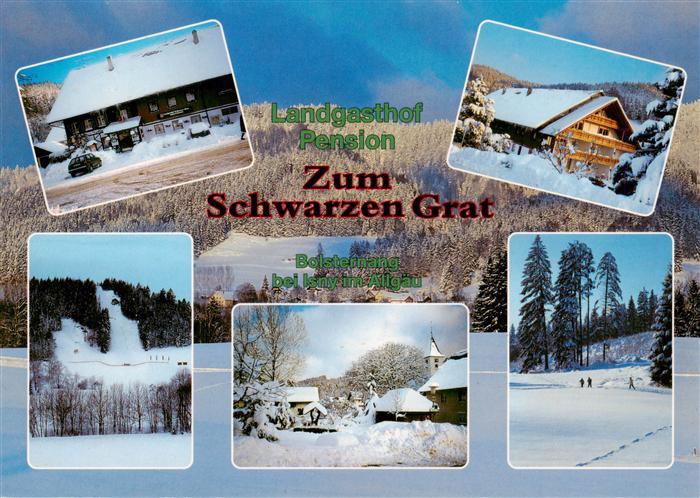 Bolsternang Landgasthof Pension Zum Schwarzen Grat Winterpanorama Wintersportpla