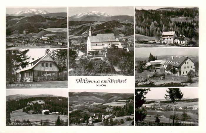 St Corona Wechsel Niederoesterreich AT Panorama Kirche Oedenhof Herrgottschnitze