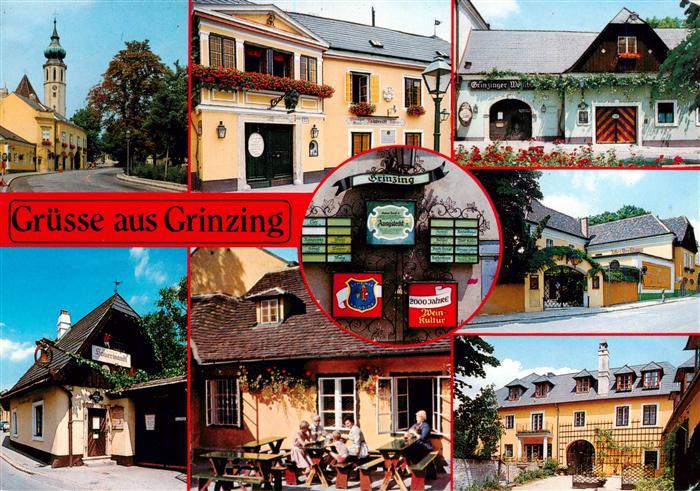 Grinzing Doebling Wien AT Kirche Gasthaeuser