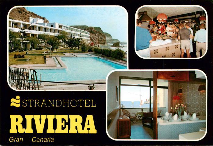 Gran Canaria ES Strandhotel Riviera Pool Speiseraum Appartement