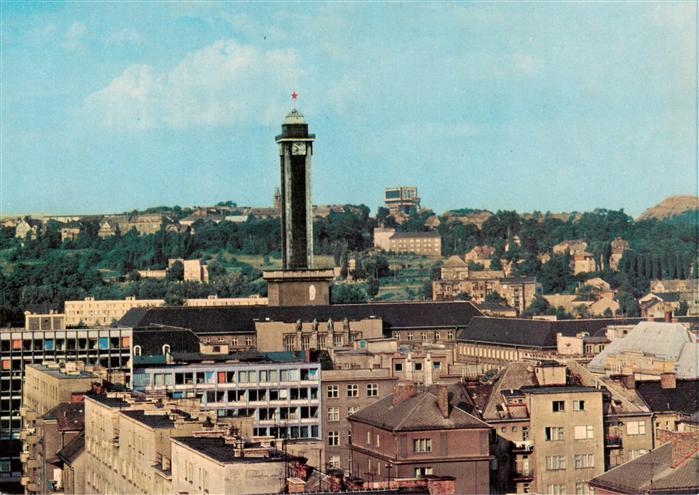 Ostrava Maehrisch Ostrau CZ Nova radnice v pozadi dul Petr Bezruc