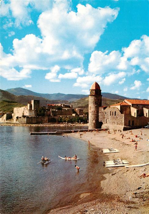 Collioure 66 Pyrenees-Orientales La Plage l’Eglise Le Chateau des Templiers