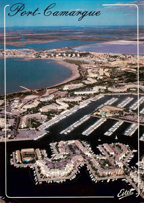Port-Camargue 30 Gard Vue aerienne des marinas et du port de plaisance