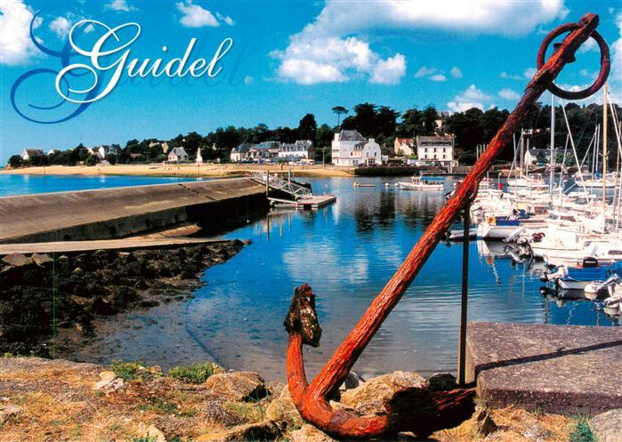 Guidel 56 Morbihan Le port de plaisance de Guidel Plages et l’embouchure de la L