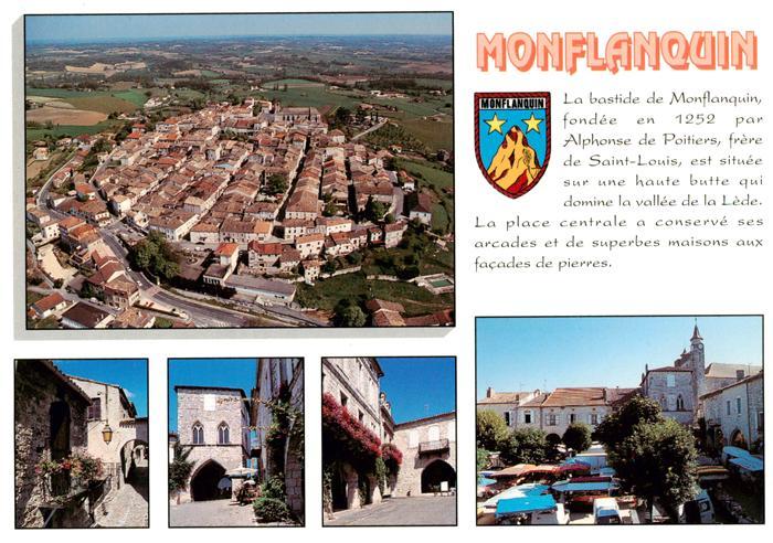 Monflanquin 47 La bastide de Monflanquin La place centrale a conserve ses arcade