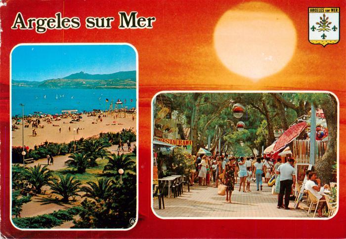 Argeles-sur-Mer 66 Pyrenees-Orientales Strandpartie Fussgängerzone